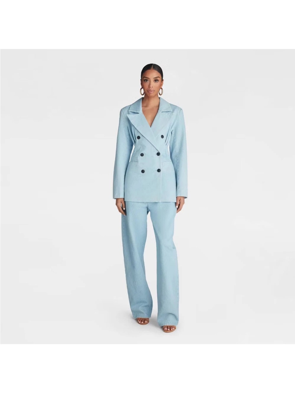 KBB by KAHLANA Women's 'The Corset Denim Blazer' - Medium Wash L - Picture 3 of 3